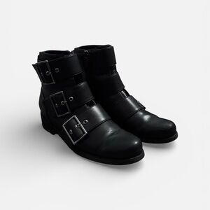 Blondo buckle boots, black buckle ankle booties